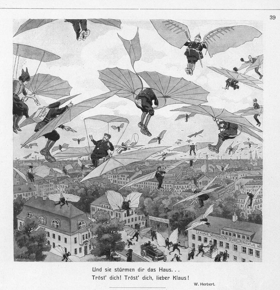Karikatur aus der Zeitschrift „Fliegende Blätter, 1910